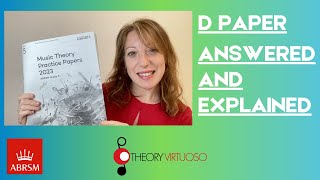 D paper Grade 5 2023  ABRSM  ANSWERED AND EXPLAINED [upl. by Eserehc]