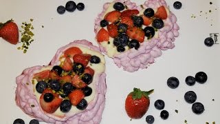 Muttertag Rezept Das beste Dessert zum Muttertag Baiser Herzen [upl. by Lachlan]