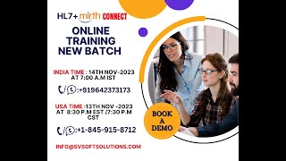 Hl7Mirth Connect Live Online Training classes HL7 Mirthconnect [upl. by Leuqer963]