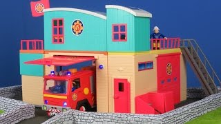 Feuerwehrmann Sam Spielzeug Deluxe Jupiter amp Feuerwehr Rescue Station für Kinder deutsch [upl. by Eignav]