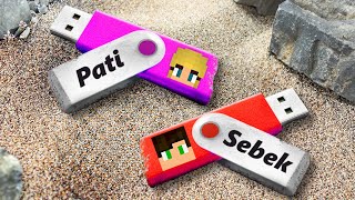 ZNALAZŁEM DWA SEKRETNE PENDRIVE USB SEBKA i PATI w Minecraft [upl. by Buller]