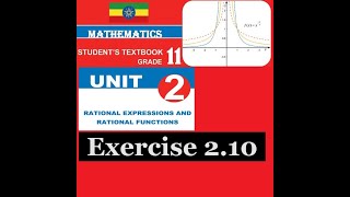 Mathematics Grade 11 Unit 2 Exercise 210 Girma21​ [upl. by Nwahsyd]