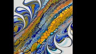 1560 Swipe Technique and SwirlsBloom PaintAcrylic Paint Pouring [upl. by Raffarty]