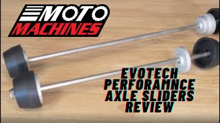 Evotech Performance Axle Sliders Review  Moto Machines [upl. by Trellas]