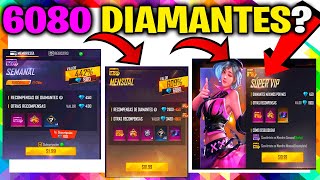 como funciona la tarjeta SEMANAL MENSUAL SUPER VIP free fire 2021 NUEVA ACTUALIZACION 6080 diamantes [upl. by Carissa]