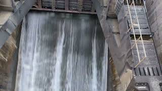 A minimal opening of dam spillway gate at 500mm [upl. by Rosecan]