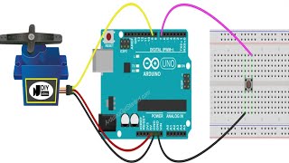 PartbPush Button Control 🛂 Servo motor With Arduino in Hindi  Circuit  Code [upl. by Bettencourt]