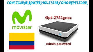 COMO ENTRAR Y CONFIGURAR ROUTER MOVISTAR FIBRA OPTICA gpt2741 COMO REPETIDOR [upl. by Atiuqiram746]