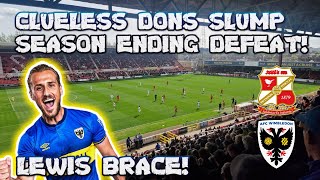 SEASON OVER LEWIS BRACE SWINDON TOWN V AFC WIMBLEDON [upl. by Mairam]