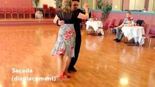 Argentine Tango Slow motion Cross System with Sacadas Gancho Leg Wrap Ochos 1042015 [upl. by Ynnatirb]