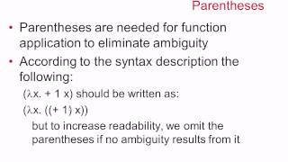 Programming Languages Lambda Calculus  1 [upl. by Aneeram]