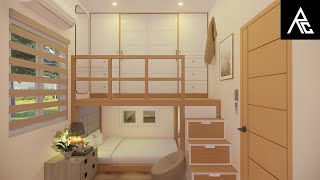 Unbelievable Loft Bed Idea for Small Rooms 25x30 Meters [upl. by Moffit]