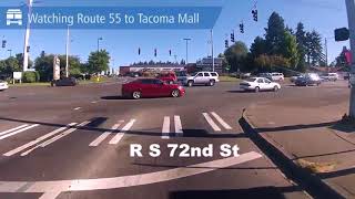 Route 55 to Tacoma Mall Transit Center [upl. by Hourihan]