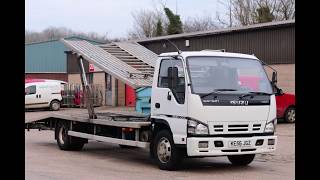 isuzu nqr 52 turbo diesel automatic twin deck lorry double bed recovery breakdown vehicle [upl. by Pattin986]