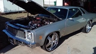 1975 Chevelle on 24quot Vellano VSK Staggered wheels [upl. by Evangelist]