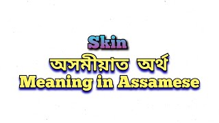 “Skin” meaning in Assamese “Skin” অসমীয়াত অৰ্থ “Skin” mane ki Class 6 Assamese [upl. by Freya]