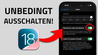 iOS 18 Einstellungen die du SOFORT abschalten solltest [upl. by Ingrim]