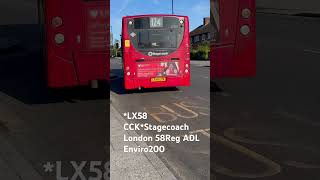 LX58 CCKStagecoach London 58Reg ADL Enviro200 busspotting stagecoach londonbus [upl. by Azeret]