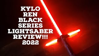 Kylo Ren Black Series Lightsaber Review in 2022 bonus lightsaber at end [upl. by Arekat]