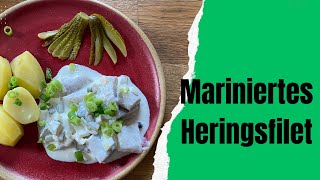 Einmarinierter Hering  Omas Rezept Hering in Sahnesoße [upl. by Avan]