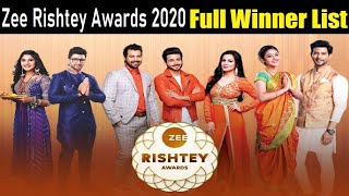 Full Winners List of Zee Rishtey Awards 2020  Shraddha  Sriti in ZEE Rishtey Awards 2020Part 1 [upl. by Biamonte779]