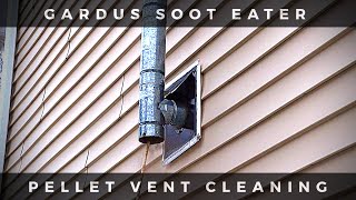 Gardus Soot Eater How to Clean Pellet Vent Pipe or Chimney the Easiest Way [upl. by Robet]