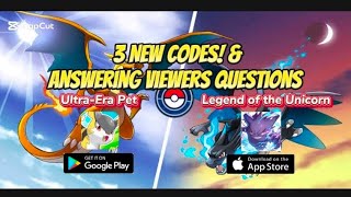 3 NEW CODES  Answering Viewers Questions  ULTRA ERA PET  PET PROGRAM  LEGEND OF THE UNICORN [upl. by Stanley352]