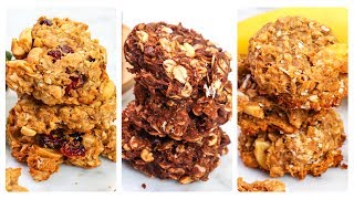 3 Healthy Granola Cookies  Vegan GlutenFree amp DairyFree [upl. by Imef685]