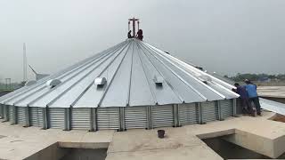 Grain storage Silo installation process [upl. by Zilber]