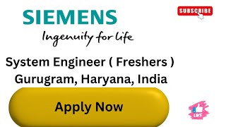 Siemens Off Campus Drive 2024  System Engineer Recruitment for Freshers  Apply Now [upl. by Ennasus]