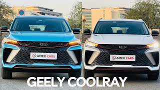 Geely Coolray 2024 white vs Blue carrentaldubai rentacardubai dubai cars geelycoolray video [upl. by Cooke]