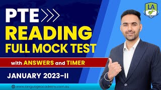 PTE Reading Full Mock Test with Answers  January 2023II  Language academy PTE NAATI IELTS Experts [upl. by Riha]