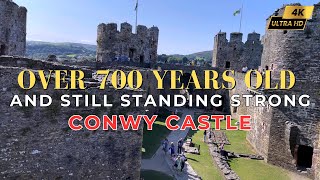 Over 700 years old Castle and still standing strong  Medieval Conwy Castle in Wales 4K [upl. by Fadiman]