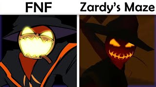 Zardy Jumpscares FNF Mod VS Zardys Maze [upl. by Leonsis41]