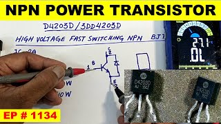 1134 Testing D4203 high voltage fastswitching NPN power transistor [upl. by Anyak]