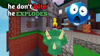 Dino Tamer is Actually Fun Roblox Bedwars [upl. by Leachim]