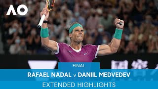 Rafael Nadal v Daniil Medvedev Extended Highlights Final  Australian Open 2022 [upl. by Oniluap788]