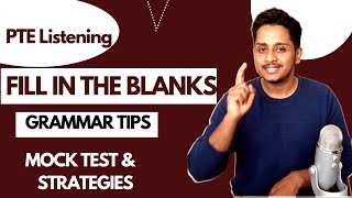 PTE Listening Fill in the Blanks  Grammar tips  Mock test amp Strategies [upl. by Ainitsirk163]