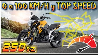 0 A 100 DE 250SZ DE ITALIKA Y TOP SPEED  MAXIMA VELOCIDAD Y COMPARATIVA CON OTRAS MOTOS CAP 7 [upl. by Shannah]