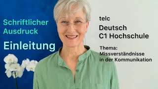 C1 Schreiben  Einleitung  telc Deutsch C1 Hochschule  Deutsch lernen [upl. by Rednas188]