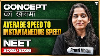 Average speed to Instantaneous Speed  NEET 2025 Physics  Preeti Maam [upl. by Hcardahs]