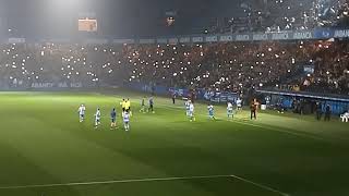 Ambientazo en Riazor en el descanso del R C Deportivo  Dynamo de Kiev y entrada de loa jugadores [upl. by Nagam]