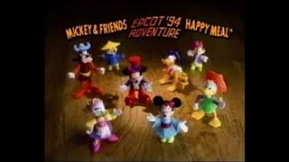 90S McDONALDS HAPPY MEAL  STARS OF EPCOT TOY COMMERCIAL [upl. by Notselrahc]