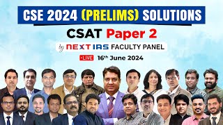 UPSC Prelims 2024 CSAT Paper LIVE Discussion  NEXT IAS [upl. by Cedric]