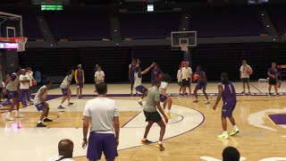 LSU mens basketball practice footage Tigers first day for 202425 season [upl. by Neroc938]