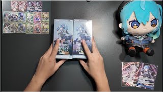 Opening 2 boxes of Hololive Blooming Radiance Booster packs [upl. by Punke]