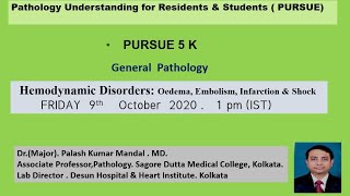 Pursue 5K Uploaded General Pathology Hemodynamic Disorders Oedema Embolism Infarction amp Shock [upl. by Schouten]