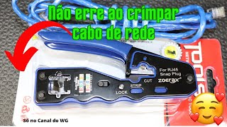 Alicate crimpador RJ45 vazado Zoerax  Tools crimp WXQ288 [upl. by Ettenej]