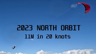 New 2023 North Orbit 11m² Kiteloop Test in 20knots [upl. by Nort661]