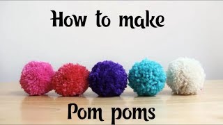 HOW TO MAKE POM POMS  2 ways कुछ मिनटों में बनाये पॉम पॉम [upl. by Martelli]